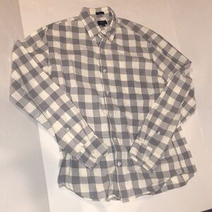 J Crew Heathered Cotton Slim Fit Plaid Long Sleeve Shirt | Size M